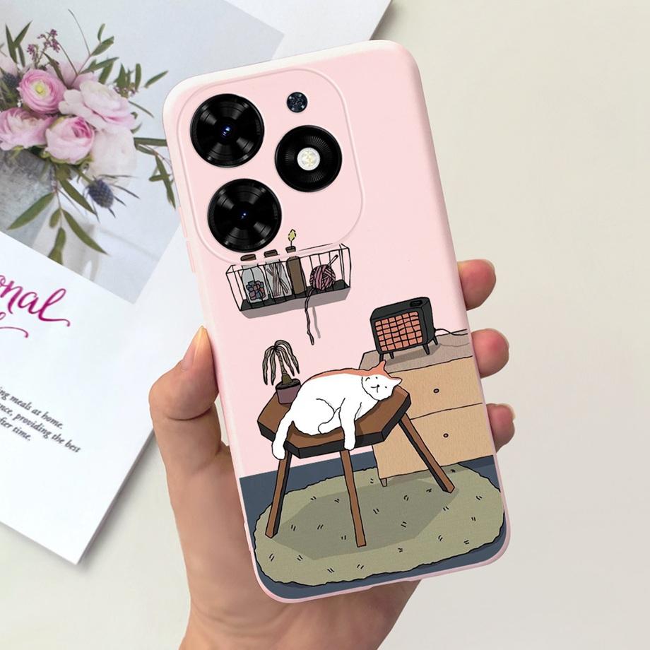 Для Tecno Spark GO 2024 Чехол Spark 20C Spark20 Pop 8 Para Чехол Силиконовый Мягкий ТПУ Бампер Мультяшный Крутой Милый Стиль Рисунок Capas