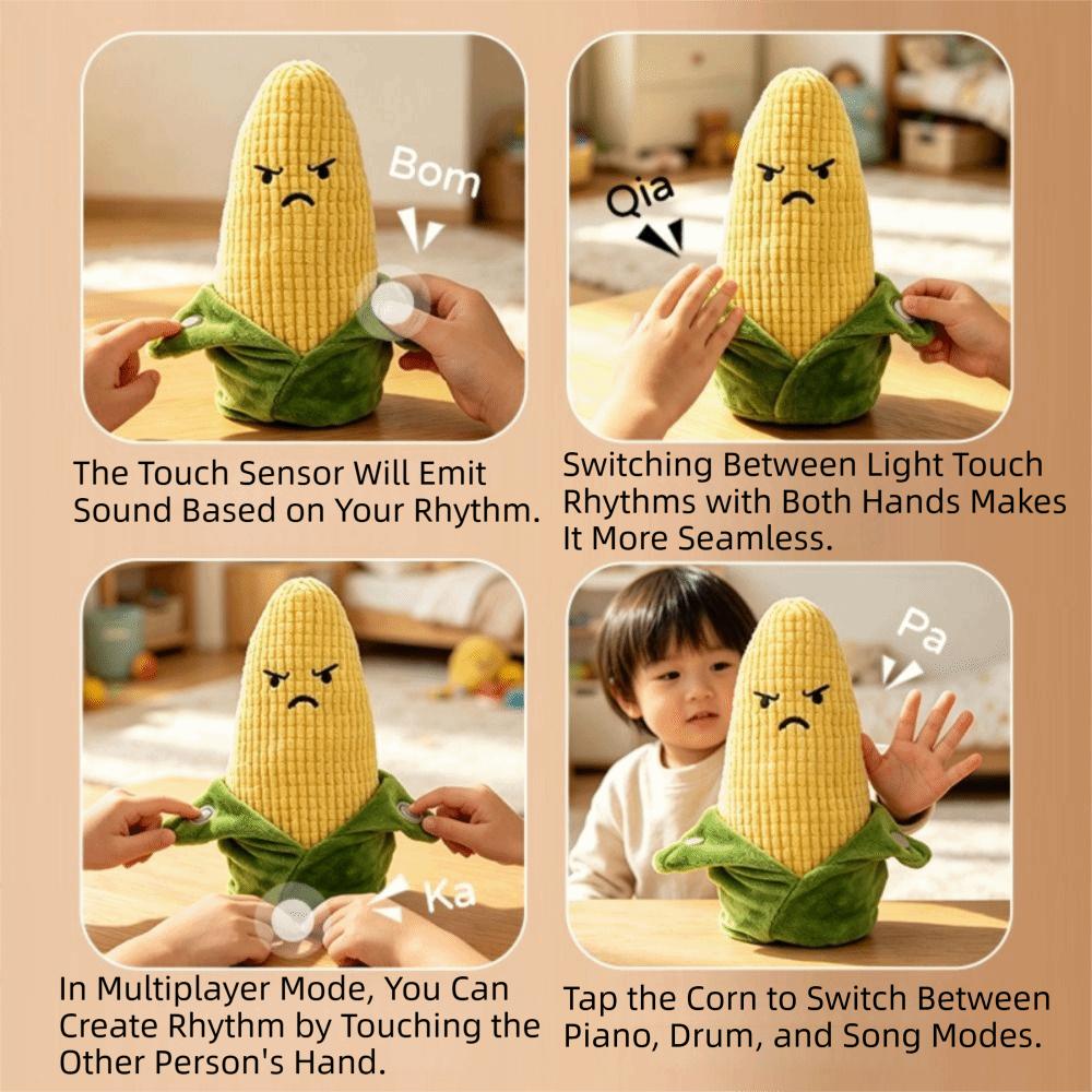 Soft Texture Music Rhythm Stuffed Doll Creative Corn Induction Metronome Developmental Toy
