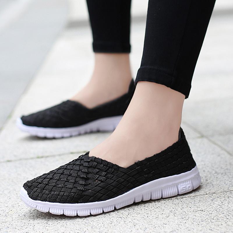 Summer Women Sneakers Comfort Casual Nurse Plus Size Flats Loafers Soft Beach Walking Sports Shoes Lightweight Slip On