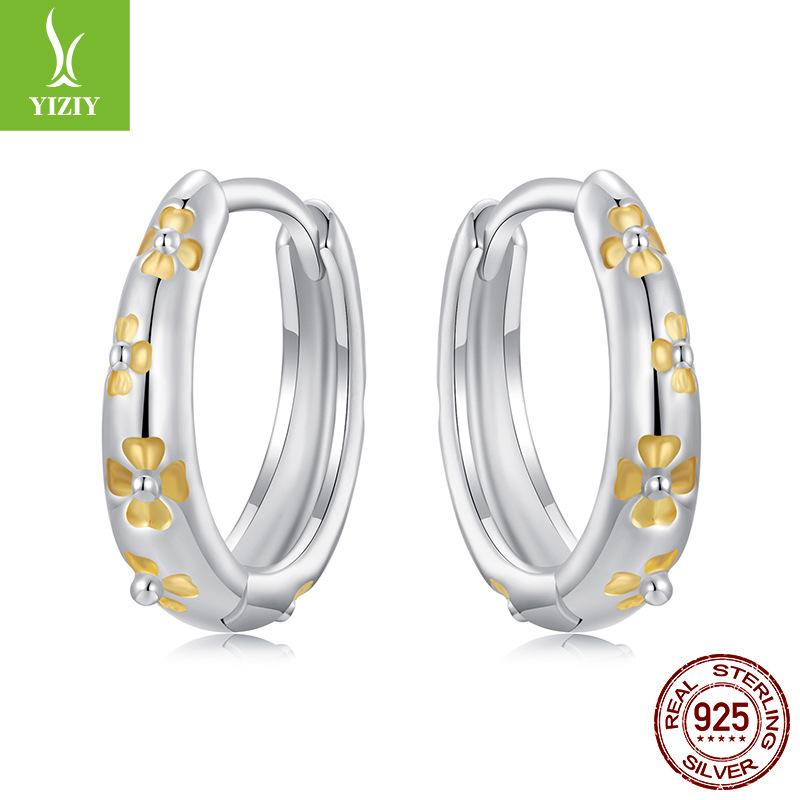Серьги из стерлингового серебра S925 для женщин, Персонализированные высококачественные серьги-кольца с цирконами, Ювелирные изделия
