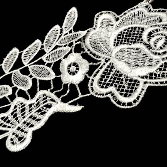 Embroidered Lace Collar for Women Trim Embroidered Applique Neckline Hollow Out Lace Collar