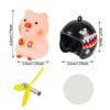 Propeller Little Pink Pig Ornaments Propeller Helmet Car Duck With Helmet  Motorcycle