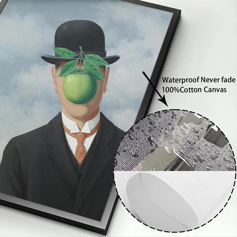 Rene Magritte Canvas Painting Surrealism Classic Artwork Reproduction Posters Print Wall Art Picture Home Decor for Living Room