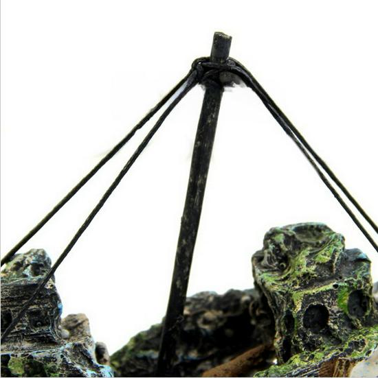 Small Corsair Ship Aquarium Decoration/Hideout/Resin Landscape House