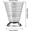75ml Bar Craft Dual Spirit Measure Cup Stainless Steel Bar Measuring Cup Multifunction Wine Cocktail Bartender Ounce Cup Bar for Outdoor Indoor Party