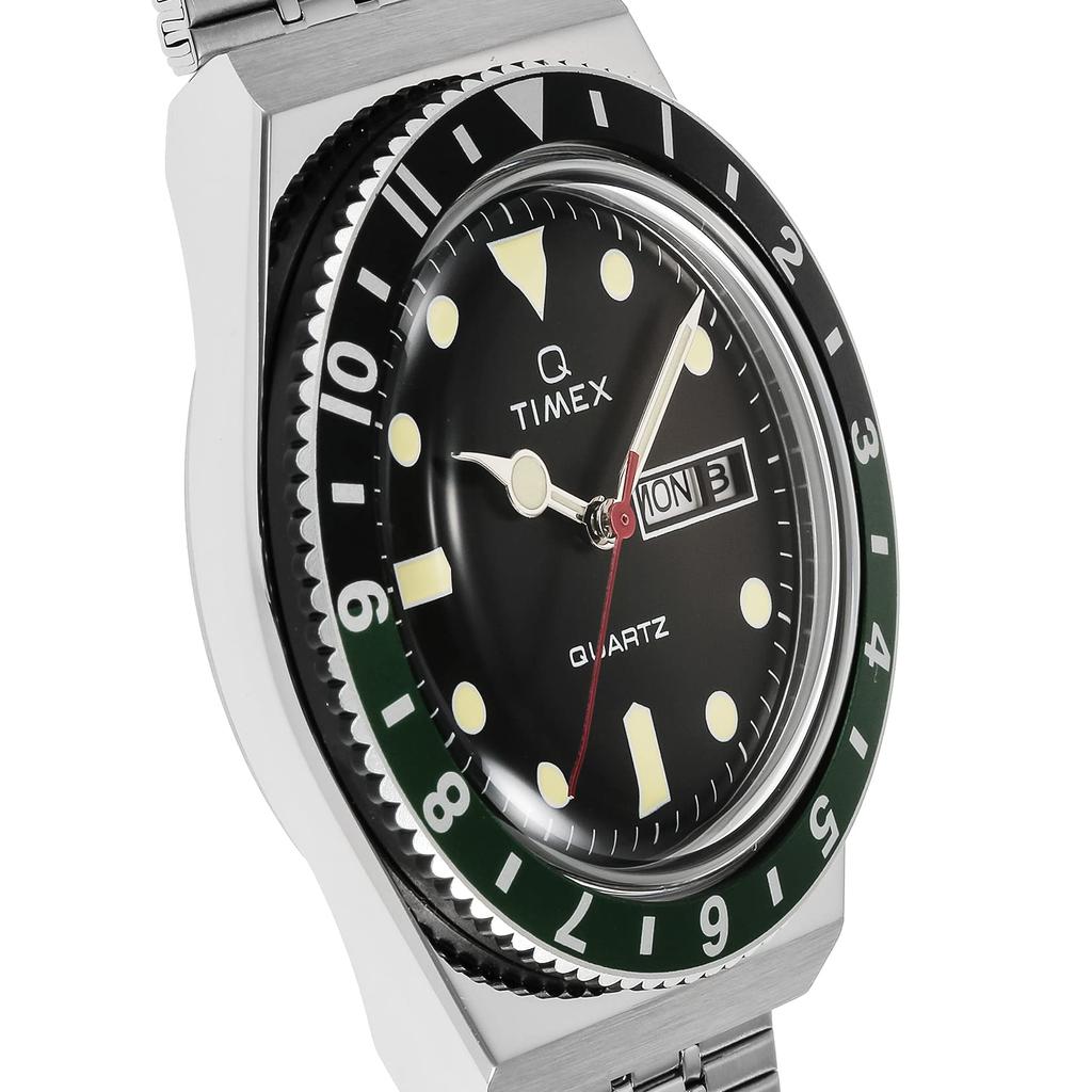 TIMEX Мужские часы Q Черный x Зеленый TW2U60900