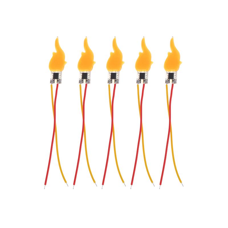 2/5/10 шт. Лампы с эффектом пламени 2200K Диодные нити накала LED 3V Лампа со светодиодным эффектом пламени Для декора Новогодней Рождественской вечеринки