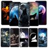 Чехол для телефона Samsung Galaxy A13 A15 A17 A07 A21S A22 A23 A25 A31 A73 A32 A52 A52S A41 5G Мягкий ТПУ корпус Луна Воющий Волк Сумки
