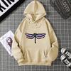 2025 Amazon Wish Quick Selling Independent Station Let It Be Butterfly Printing Long Sleeve Hooded Sweatshirt For Women CYXX361