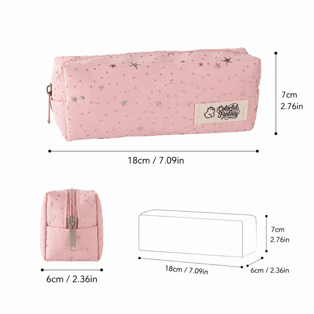 Large Capacity Pencil Case Star Print Pencil Pouch INS Pen Bag  Gift