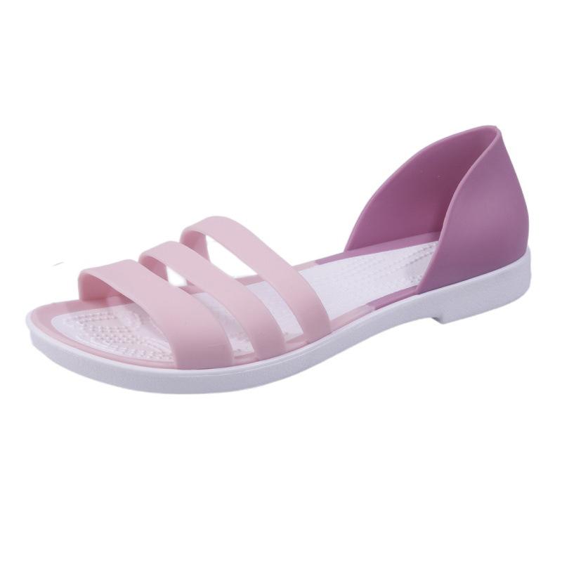 Летняя обувь Женская повседневная обувь на плоской подошве без застежек Модная удобная пляжная обувь