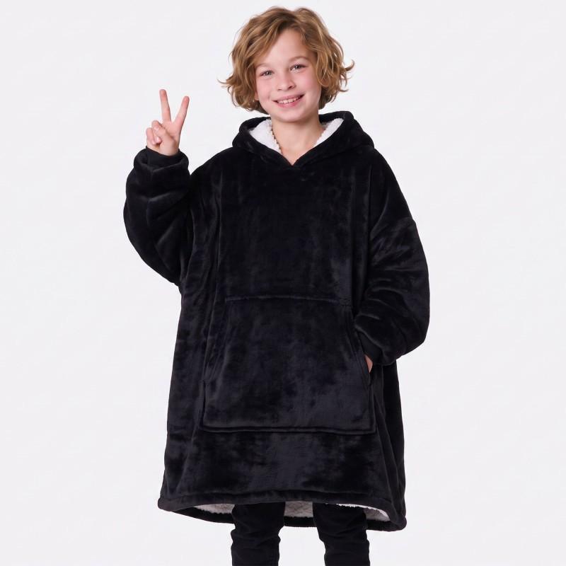 Custom Hooded Blanket Adults Kids Fleece Lined Thick Warm Winter Wearable
