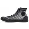 Chuck Taylor All Star Удобные Нескользящие Износостойкие Высокие парусиновые Унисекс Черно-белые