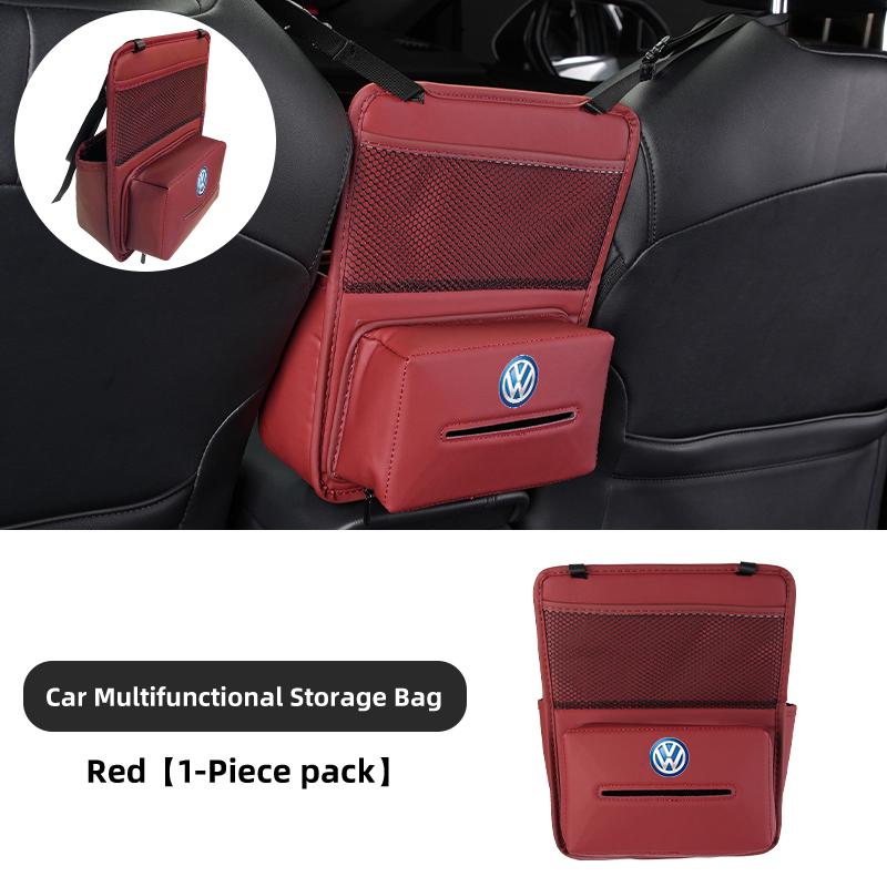 Emblems Car Seat Organizer Pocket Auto Seat Storage Bag Accessories For Volkswagen VW Polo Jetta Sagitar Magotan Passat B5 B6 B7 BDI1