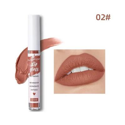 Блеск для губ Nude Matte Lip Gloss Стойкая бархатная губная помада Водостойкая, устойчивая к выцветанию, антипригарная, в чашке, женская косметика 12, 02 02, 1 шт.