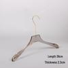 High-end Smoky Gray Transparent Non-Slip Hanger with Gold Flat Hook and Trouser Clip for Women's and Men's Clothing