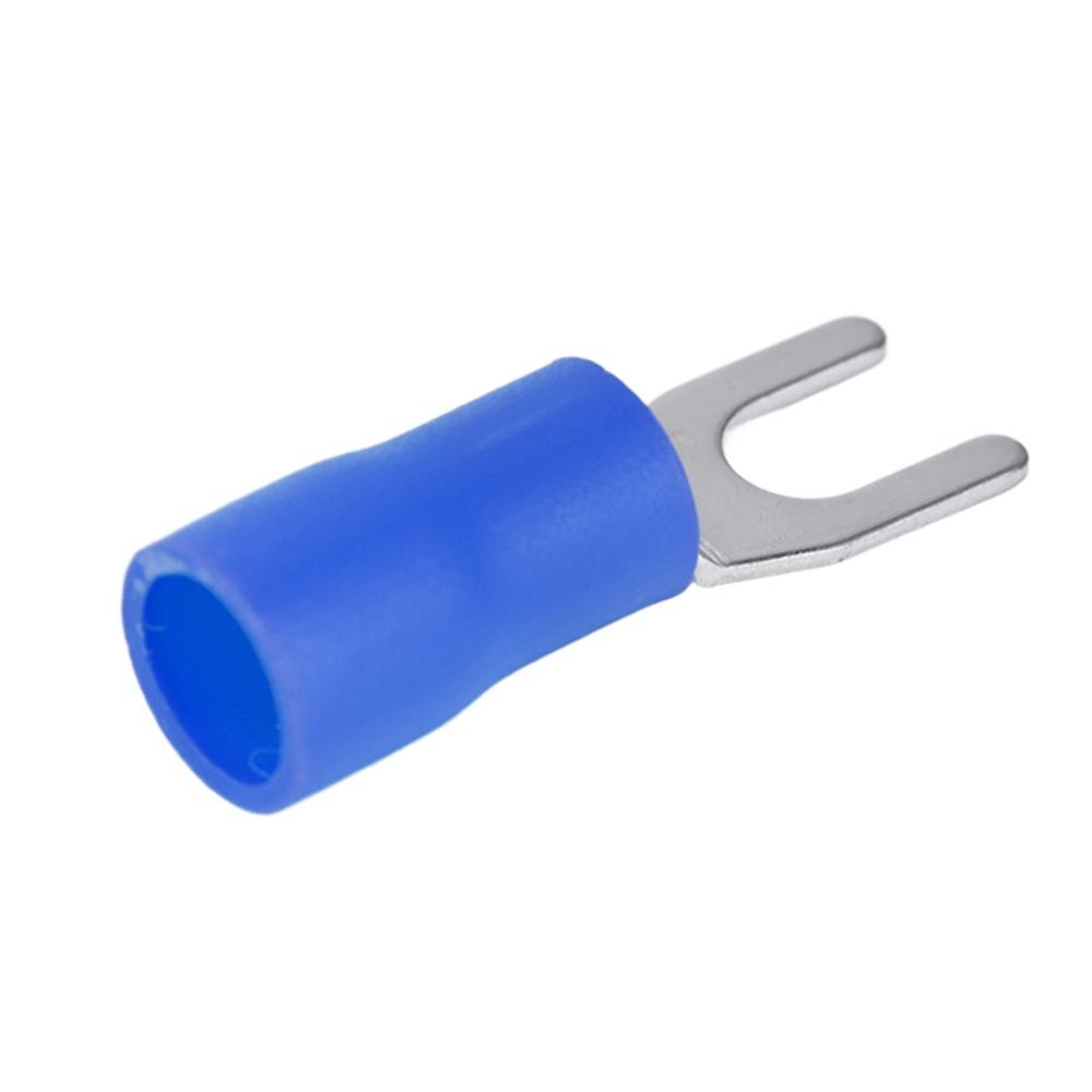 300PCS Blue U Type Wire Connector SV1.25-4 Fork Spade Wire Connector Transportation Lighting
