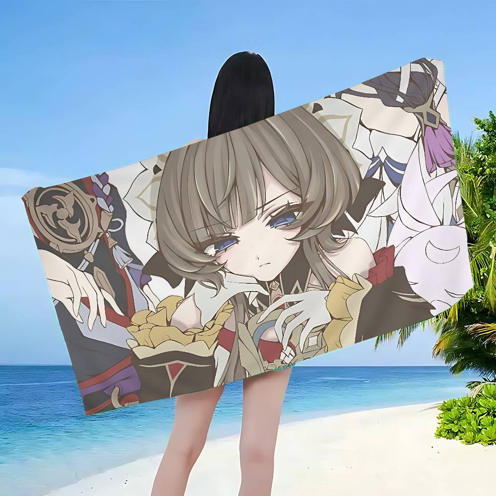 Genshin Impact Sandrone Microfiber Blanket Quick Drying Beach Towels Oversized Printing Super Absorbent Pool Towel Blanket