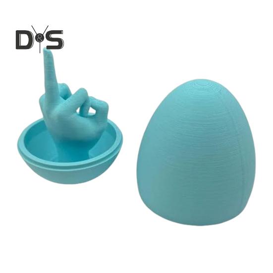 Пасхальное яйцо, розыгрыш со средним пальцем, подарок для взрослых, забавный 3D-печатный грубый розыгрыш с яйцом, веселый сюрприз, наполнитель пасхальной корзины