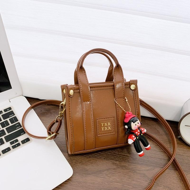 Solid Letters English Color Smooth Satchel Durable Kids Small Bag Crossbody