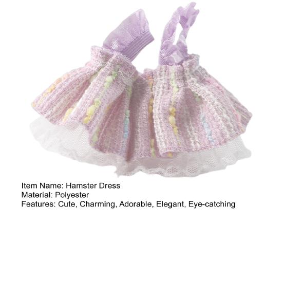 Платье для маленького питомца, мини-вязаная одежда для хорька, юбка ручной работы для хомяка, принцессы, кролика, морской свинки, белки, шиншиллы
