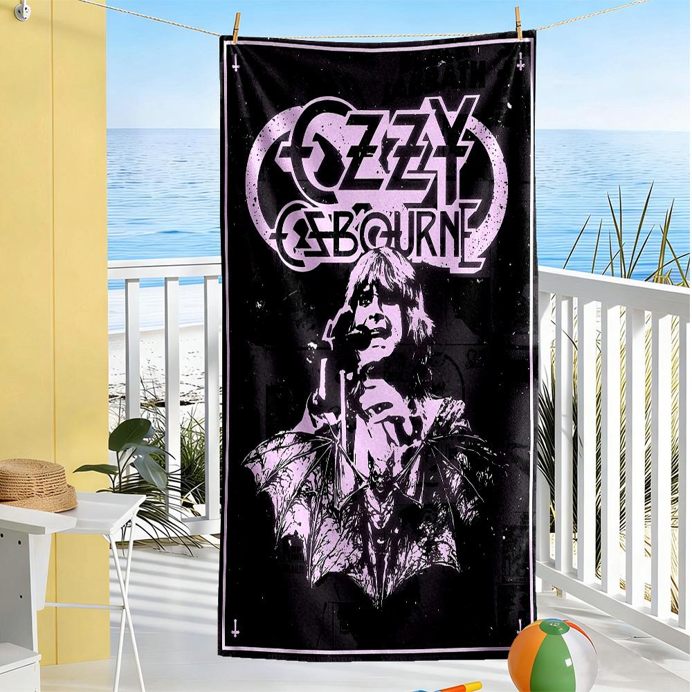 Ozzy Osbourne Beach towel for beach travel Durable Picnic mat, yoga & fitness, camping blanket Bath Accessory