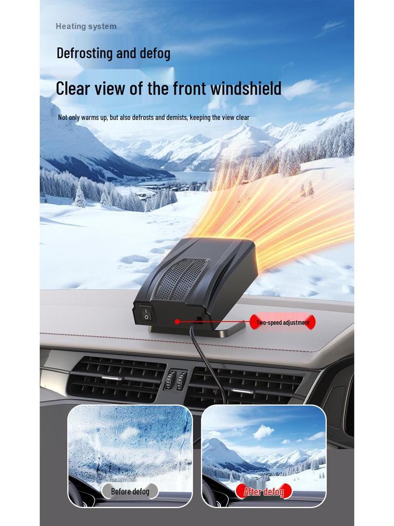 Автомобильный обогреватель 12 В с быстрым нагревом: Зимний антизапотеватель и размораживатель стекол