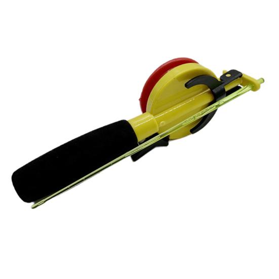 Short Ice Fishing Rod with Reel Combo Ergonomic Handle Lightweight Mini Fishing