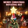 Rotating Christmas Tree Star Topper Carousel with LED Lights & Music Santa Claus Home Decorations USB-Powered 2026 New Year Holiday Decor