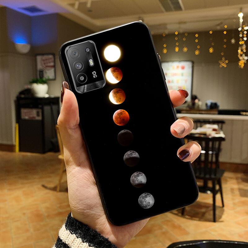 Чехол для телефона «Луна, звезды, космический астронавт» для OPPO A54 A74 A94 A53S A9 A5 A15 A16 A91 A96 A76 Reno8 8Pro Reno2 Z