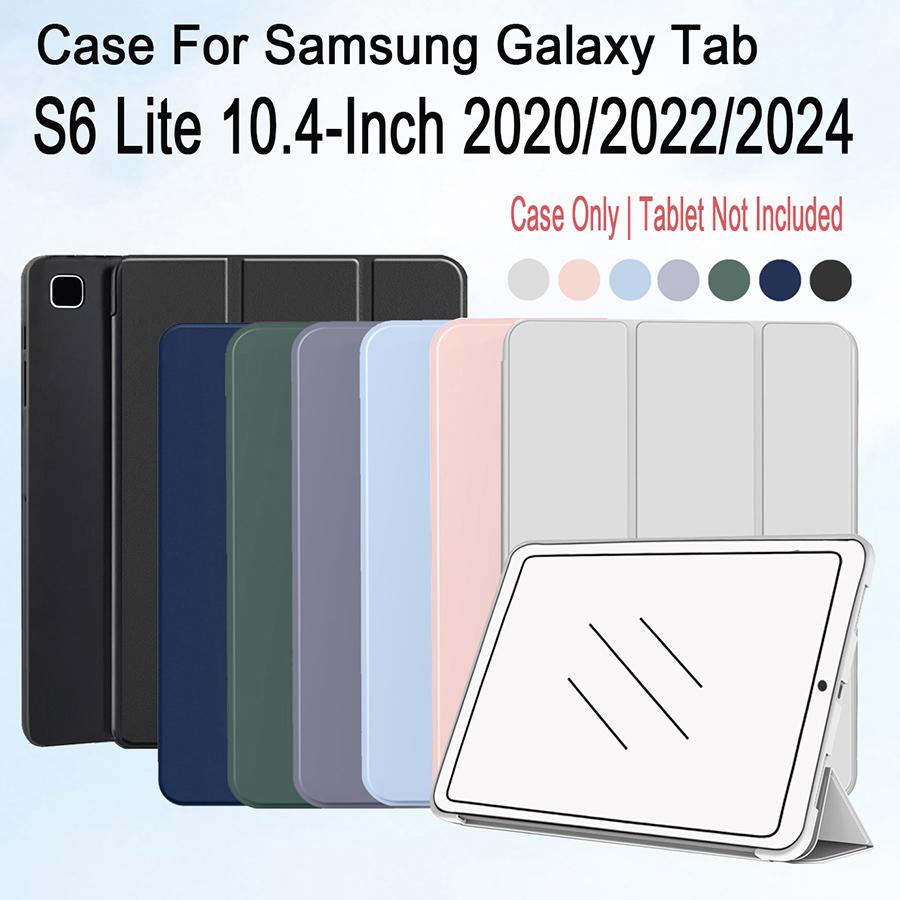 Case for Samsung Galaxy Tab S6 Lite 10.4'' // (SM-P620/P610/P613/P615), Magnetic Slim Trifold Stand Cover,Soft Back
