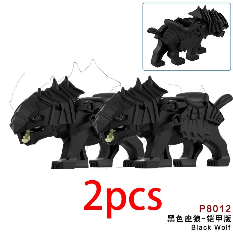 Средневековый Военный Замок Рыцарь Строительные Блоки Езда на Лошади Волк Медведь Слон Животное Жилет Оружие Флаг Седло Игрушка Кирпич Подарок A06