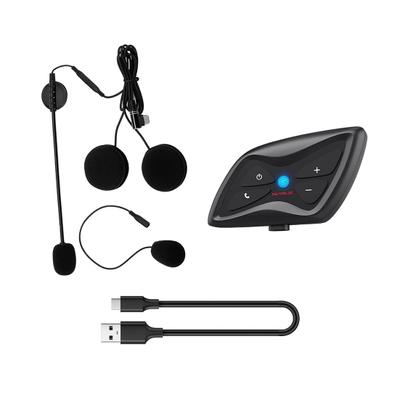 T2 Мотоциклетный домофон IP65 Водонепроницаемый Hi-Fi звук с длительным временем ожидания Bluetooth-совместимая гарнитура для мотоциклетного шлема 5,1 для езды на велосипеде