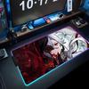 Arlecchino genshin Коврик для мыши RGB Игровой коврик для мыши Большой светодиодный коврик Настольный коврик для ПК Светящийся коврик для мыши Большие коврики для клавиатуры Настольный ковер С