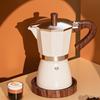 PARACITY 150ML/300ML Wooden Handle Italian Moka Coffee Maker Cafe Accessories Maker Kettle Latte Stoves White Coffee Pot