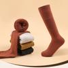 6 Pairs Spring Autumn Women's Terry Knee Socks Thick Warm Harajuku High Quality Long Cotton Socks Soft Casual Sport Socks Female