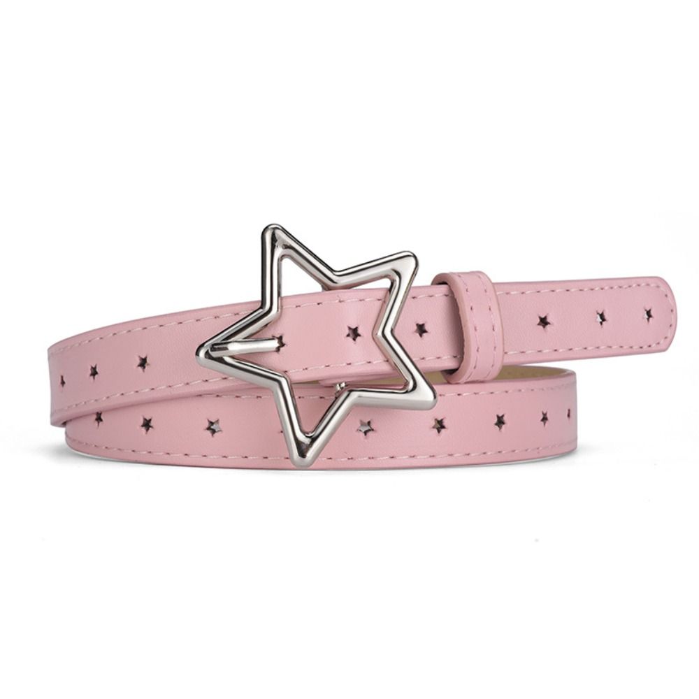 Adjustable Five-point Star Waistband Heart Women Waist Belt Elegant Star Belt  Men