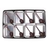 Подставка для специй с 8 контейнерами, сервировочный поднос с 8 ложками для барных принадлежностей