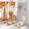 Комплект водонепроницаемых, устойчивых к плесени занавесок для душа с тыквой и кленовым листом на День благодарения - занавеска для разделительной двери без проколов для ванной комнаты