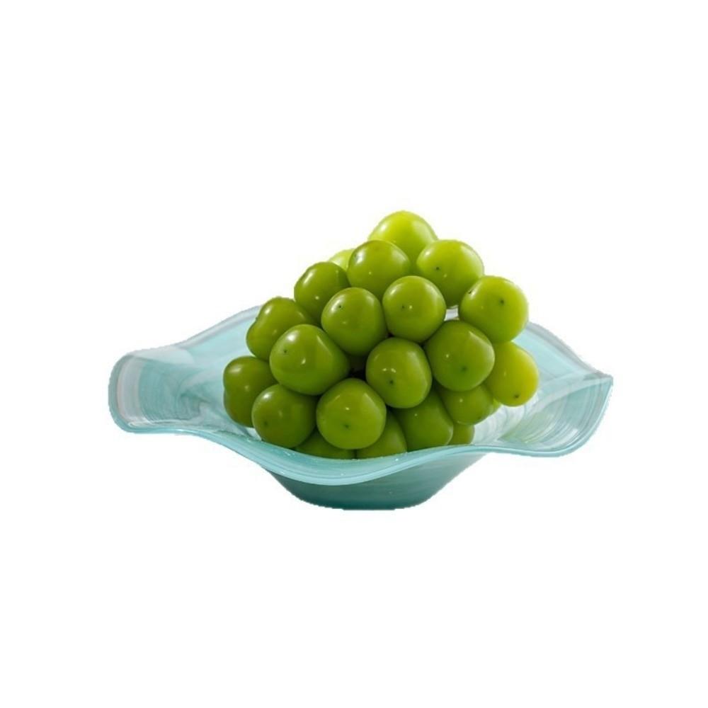 Frosted Texture Fruit Salad Bowl Irregular Dessert Plate Straw Hat Glass Plate  Kitchen Counter
