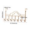 Iron Hat Coat Hooks Nail-Free Clothes Storage Rack Convenient 7-Hook Over Door Hanger  Home