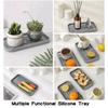 Гибкий силиконовый поднос Поддон для слива Подставки для ванной комнаты Удобный и доступный Легко чистить Гибкий силиконовый материал