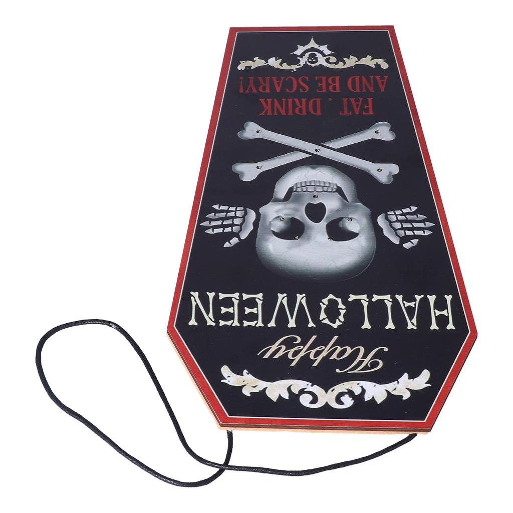 Подвесная вывеска Светодиодная Хэллоуинская Подвесная дверная табличка Деревянная Цветная Праздничное украшение для вечеринки и празднования