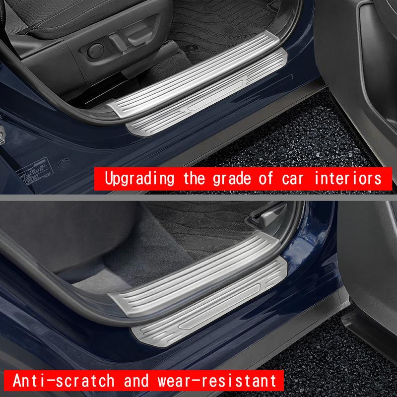 For Mazda CX-60 CX60 Auto Scuff Plates Door Sill Protector Trim Kick Guard Pedal Cover Stainless Steel 4pcs Car Accessories