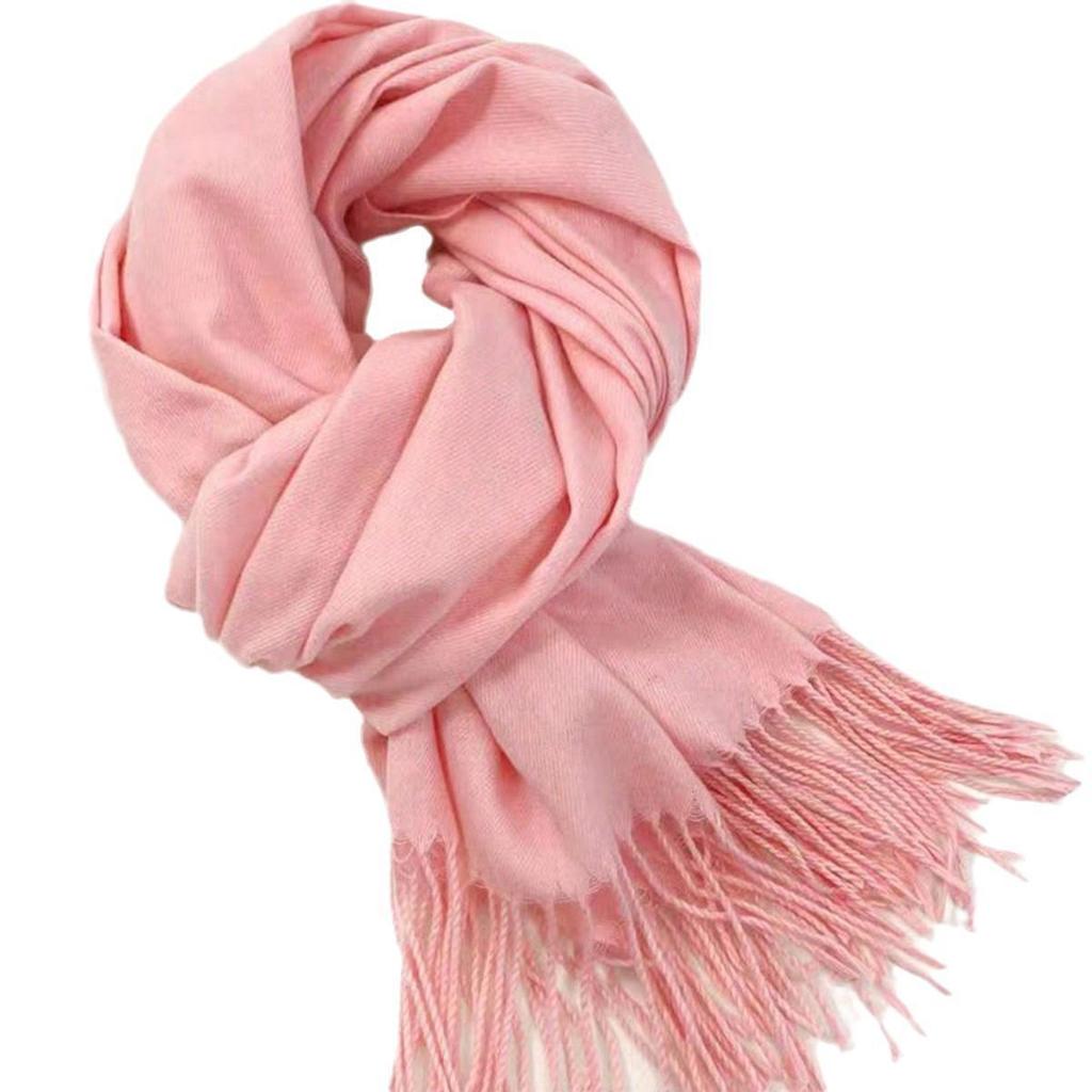Women's Winter Shawl: Soft Red Scarf with Tassels, Versatile and Warm for Autumn and Winter