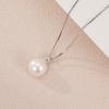 Ожерелье из натурального пресноводного жемчуга из стерлингового серебра S925, женская мода, легкая, роскошная, простая, с жемчужной подвеской, цепочка на ключицу, темперамент