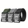 Men's Tactical Nylon Belt Simple, Stylish, Outdoor, Military-Training, Casual Canvas Belt for Pants, Comfortable Durable
