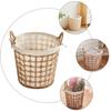 Freestanding Laundry Hamper Woven Basket Foldable Trash Can Dirty Clothes Container Trash Can  Gallon Office Trash Can Trash Bag