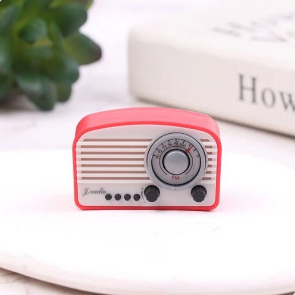 Retro Simulation Radio Model Plastic Dollhouse Accessories Funny Radio Miniatures Dollhouse