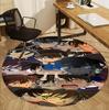 Detective Conan Pattern Round Rug, Indoor/Outdoor Mat, for Picnic, Gameroom, Bedroom, Office, Living Room, Home Decor Carpet, Birthday Gift